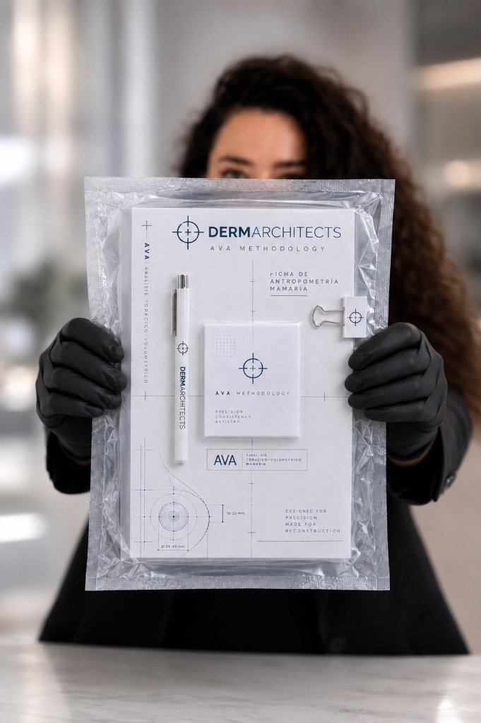 Kit Metodología AVA Derm Architects - Ficha Antropometría Mamaria