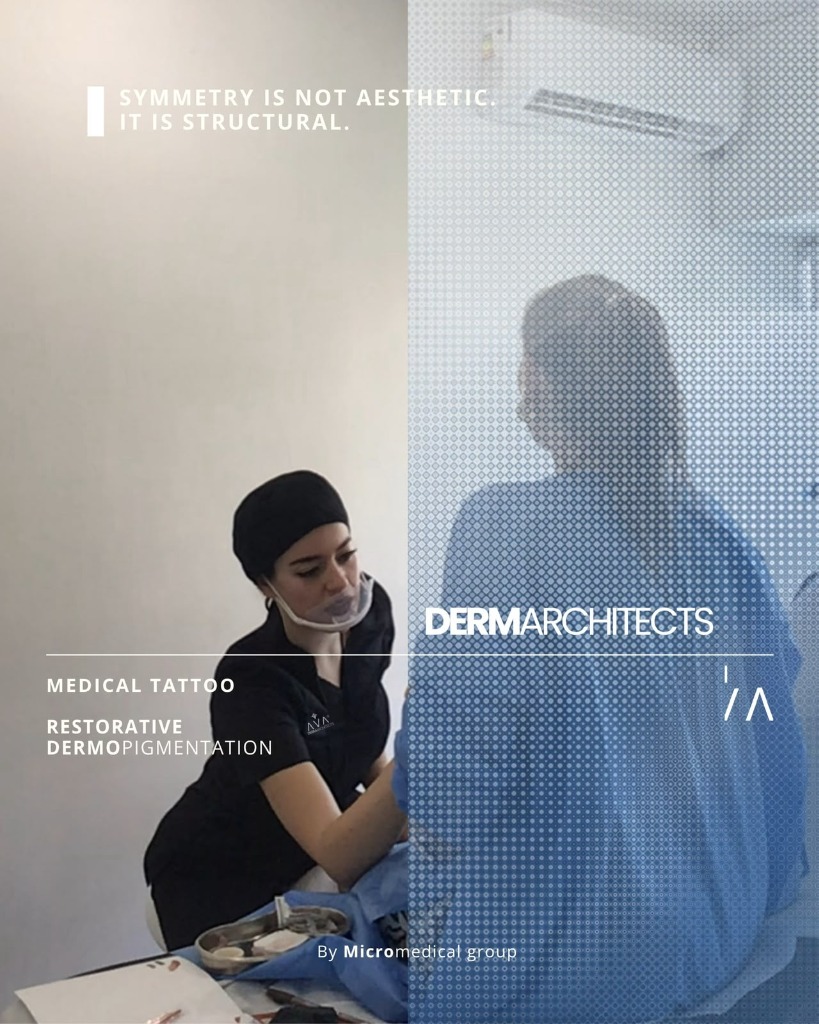Sesión de tatuaje médico reconstructivo